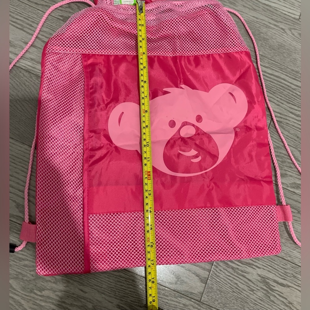 New Build-a-bear pink Drawstring Backpack with Mini bag - Picture 7 of 8